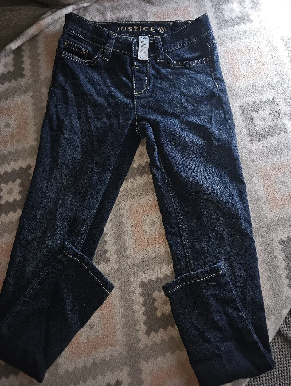 Justice Girls Dark Indigo Skinny Jeans